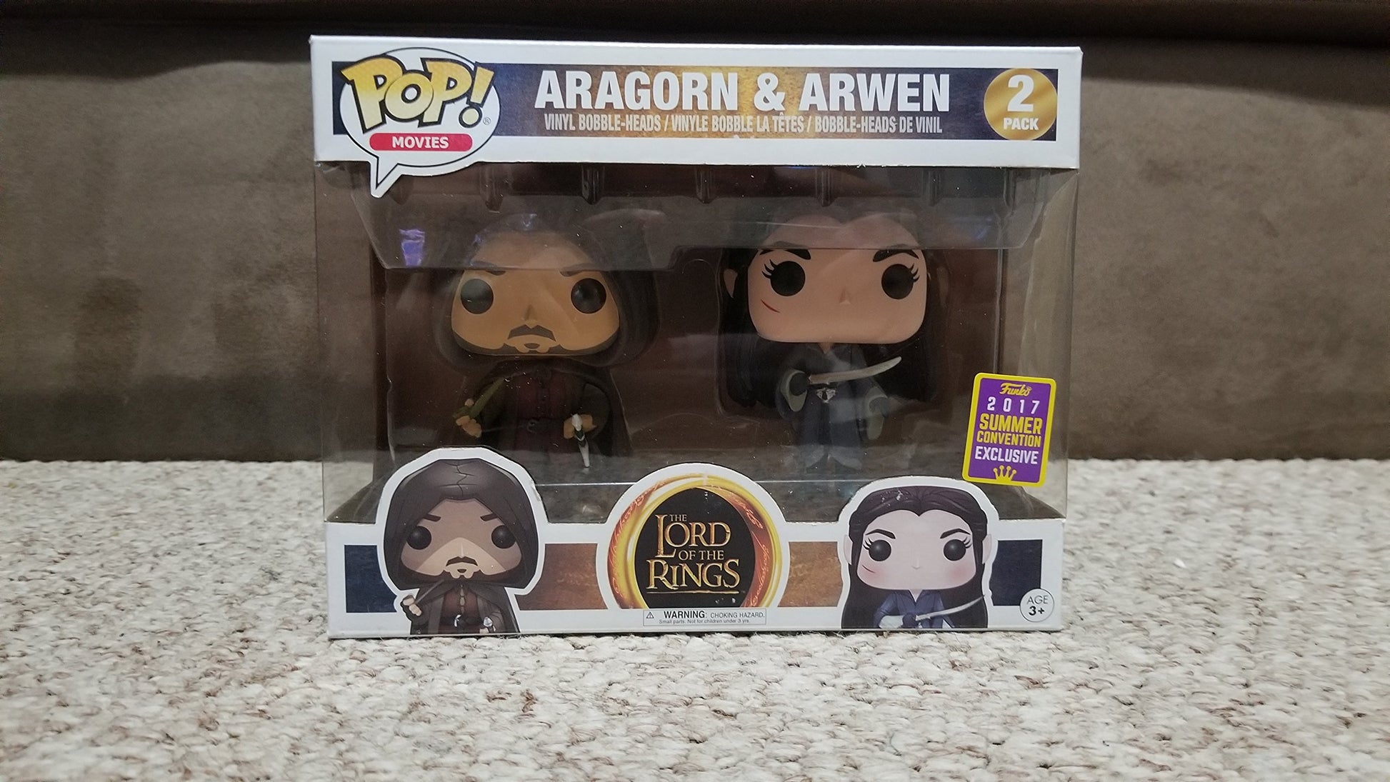 Lord Of The Rings Funko Pop! Movies Aragorn & Arwen Exclusive Vinyl Figure 2-Pack