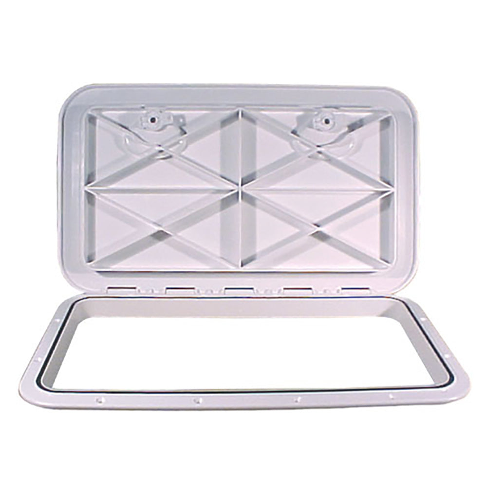 Beckson 14 x 24 Flush Hatch White - ASA Material - Acrylonitrile Styrene Acrylate