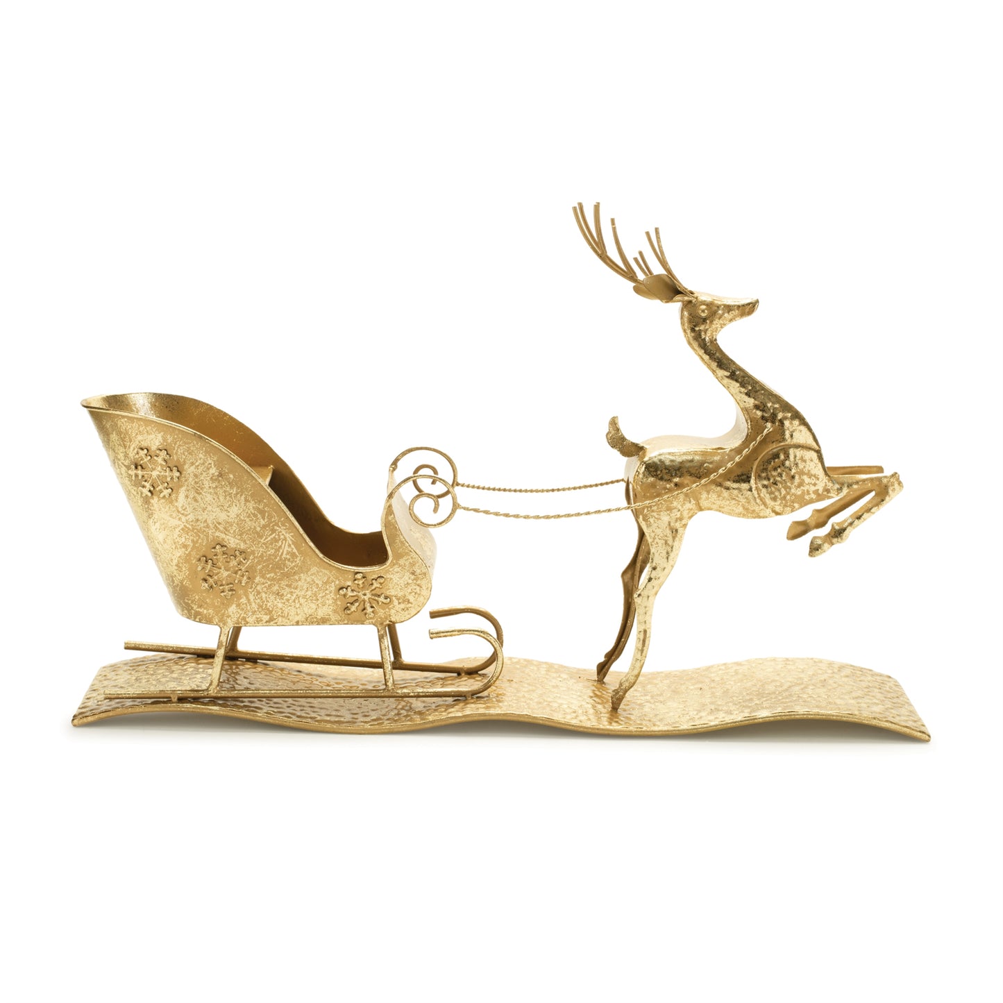 Deer w/Sleigh 25.5L x 17H Iron