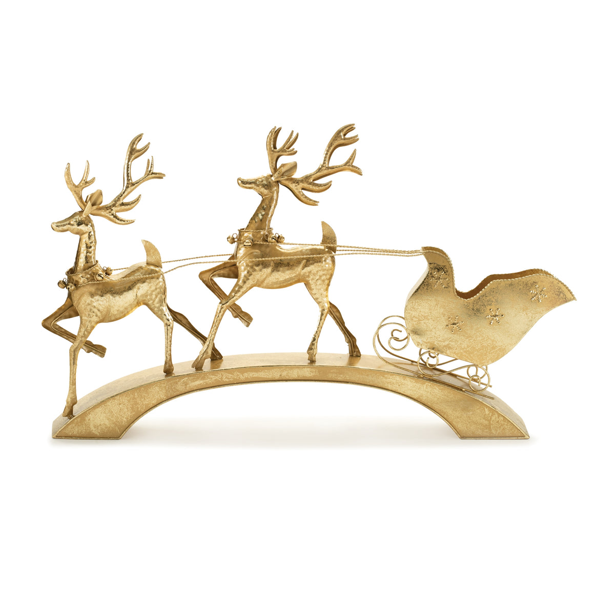 Deer w/Sleigh 40.5L x 25H Iron