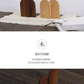 Japanese Style Simple Wooden Book Stand Creative Black Walnut Wood Thickened Bookshelf Bookend Student's Solid Wood Bookend Logo