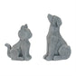 Dog and Cat (Set of 4) 5.5H, 7H Resin