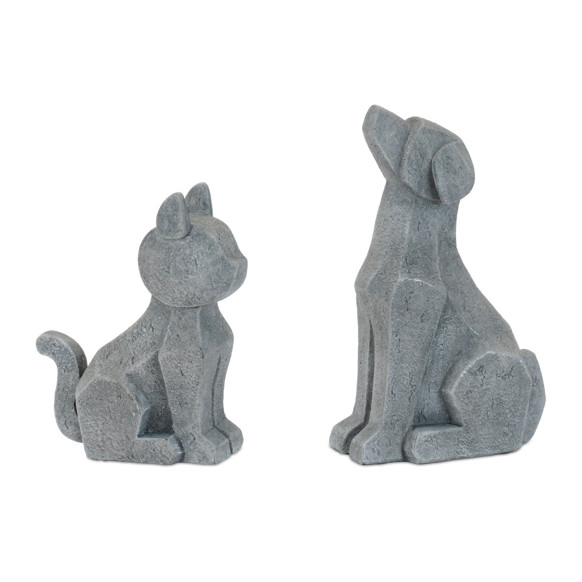 Dog and Cat (Set of 4) 5.5H, 7H Resin