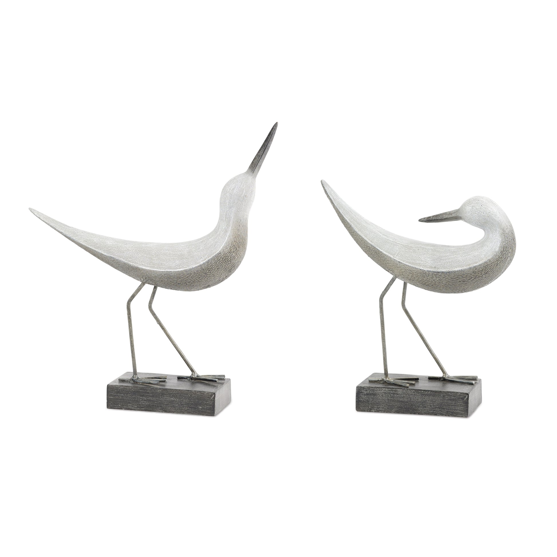 Bird (Set of 2) 8.5H, 10H Resin