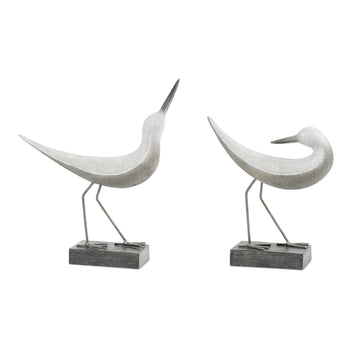 Bird (Set of 2) 8.5H, 10H Resin