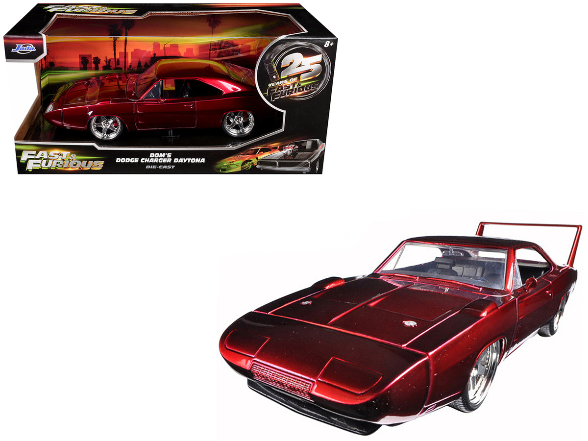 1969 Dodge Charger Daytona Red inchFast & Furious 6inch (2013) Movie inch25 Years of Fast & Furiousinch Series 1/24 Diecast Model Car by Jada