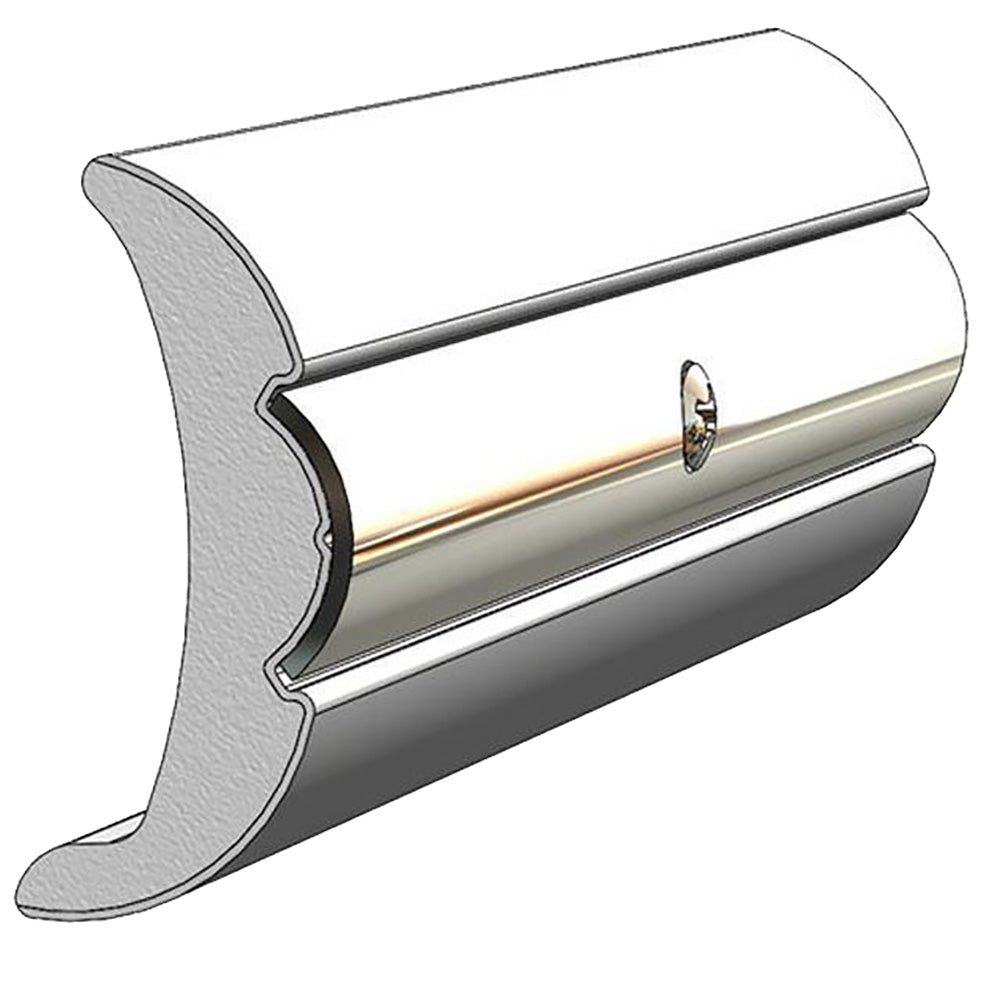 TACO Rigid Vinyl Flex-Core Rub Rail 2 x 7/8 - Frosty White 60'