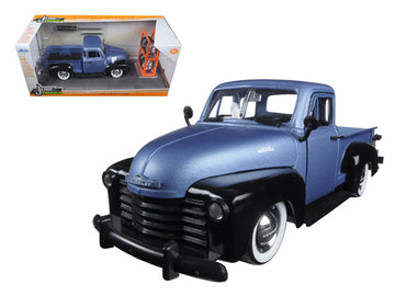 1953 Chevrolet Pickup Truck Blue/Black Just Trucks With Extra Wheels 1/24 Diecast Model By Jada