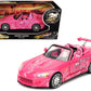 Sukis 2001 Honda S2000 Convertible Pink with Graphics inch25 Years of Fast & Furiousinch inch2 Fast 2 Furiousinch (2003) Movie 1/24 Diecast Model Car by Jada