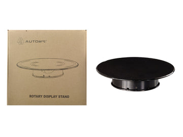 Rotary Display Turntable Stand Medium 10 Inches With Black Top For 1/64, 1/43, 1/32, 1/24, 1/18 Scale Models By Autoart