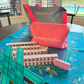 All In One - Mahjong Bundle - American Mahjong Set 166 2-Color Tiles - Blue & Pink Bag  Blue Mat