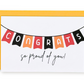 Congrats with Banner Greeting Card