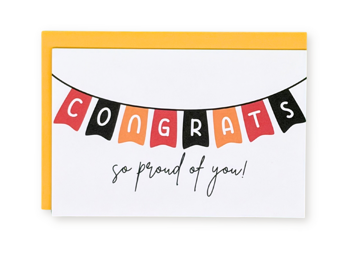 Congrats with Banner Greeting Card