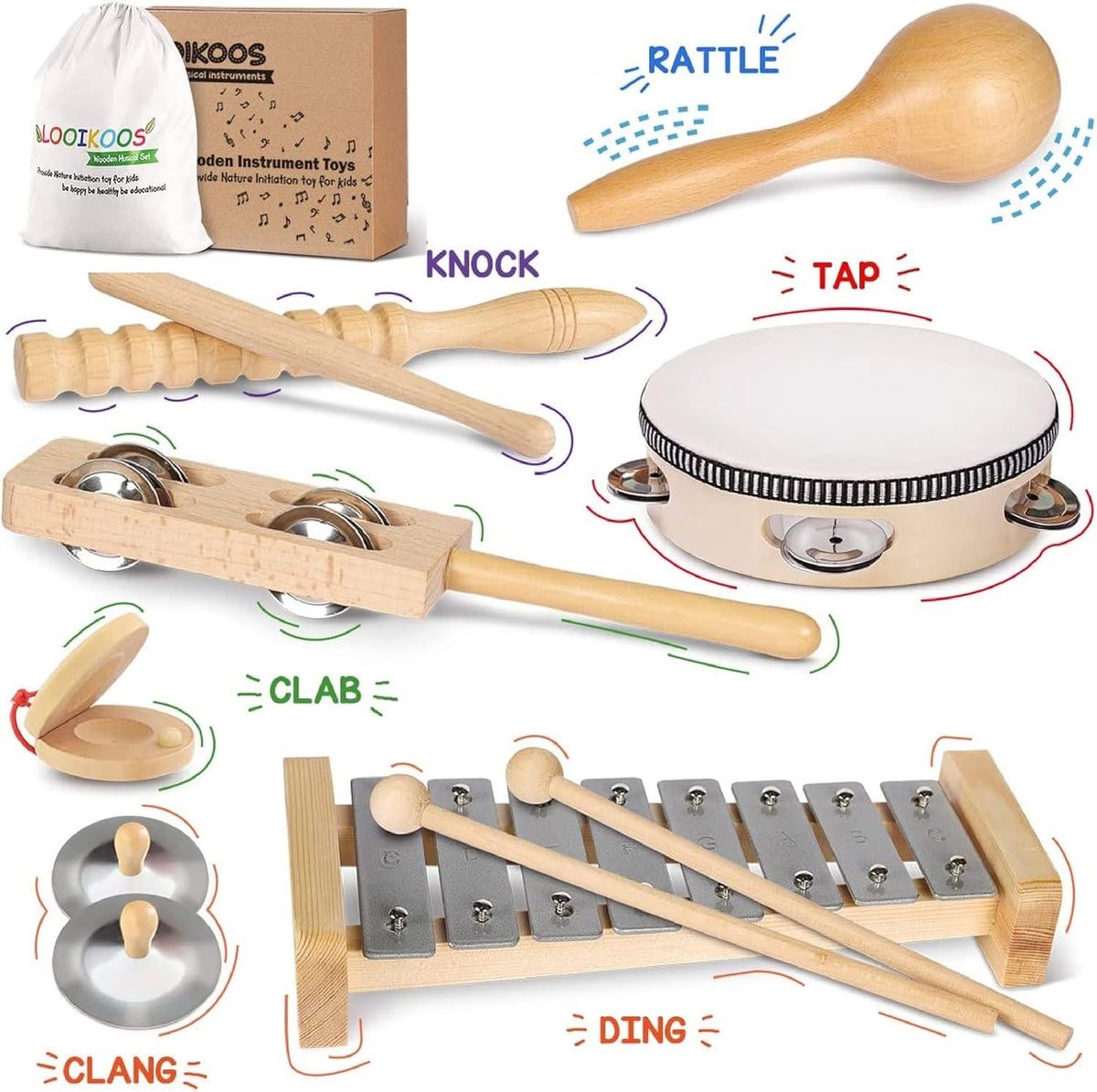 Eco Friendly International Wooden Music Set