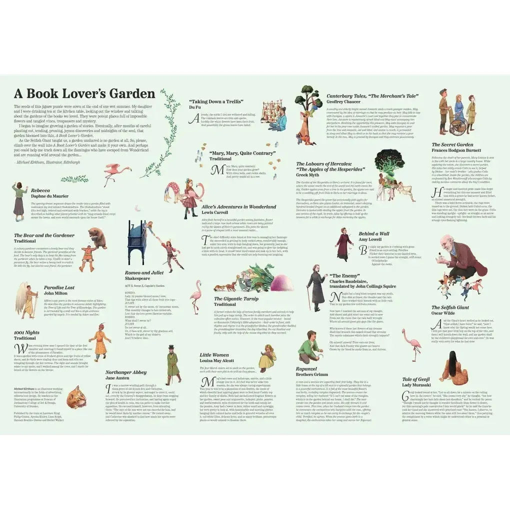 A Book Lover's Garden 1000 Piece Jigsaw Puzzle Laurence King