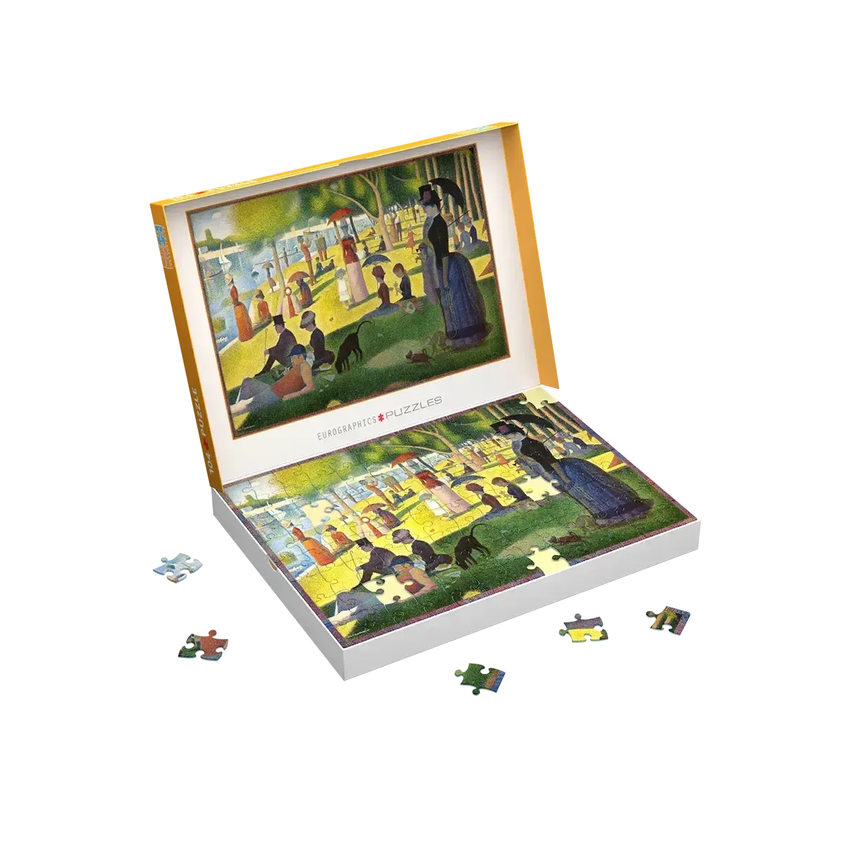 A Sunday Afternoon on the Island of La Grande Jatte 104 Connecting Pieces Jigsaw Puzzle Eurographics