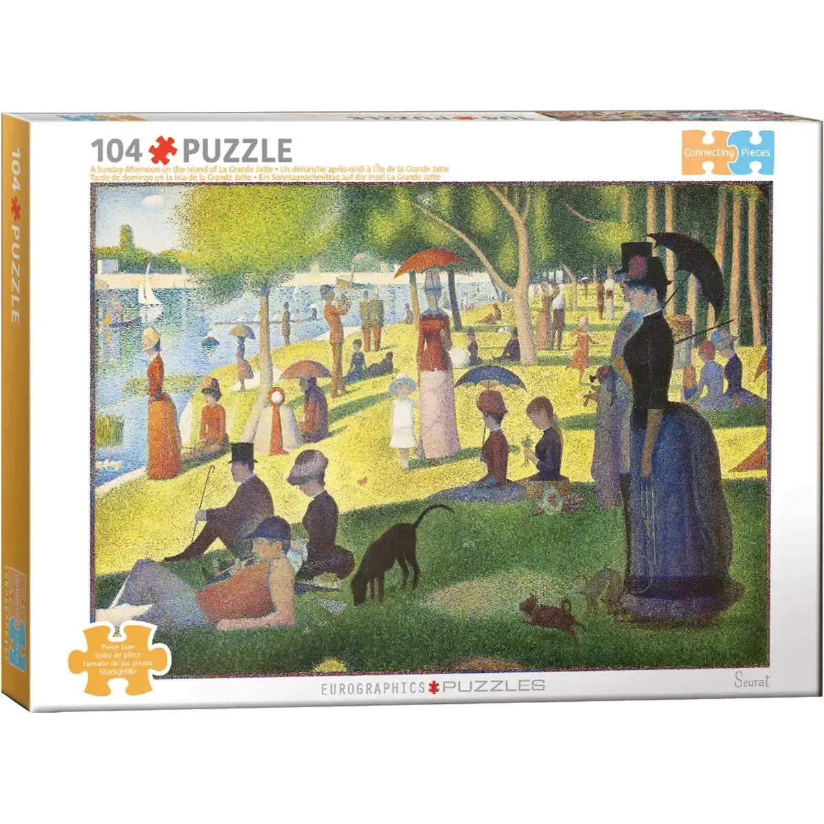 A Sunday Afternoon on the Island of La Grande Jatte 104 Connecting Pieces Jigsaw Puzzle Eurographics