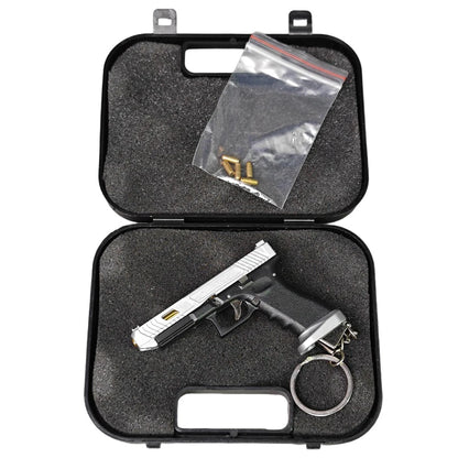New 2025 G34 Black Silver Tactical Alloy Mini Pistol Keychain 1:3 Scale Shell Ejection Free Assembly Mini Gun Fidget Toy