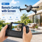 ZNLYRION 480PFoldable FPV Drone with Screen Remote Dual Camera Altitude Hold Headless Model LED Night Light