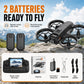 ZNLYRION  Mini Full Protective Drone YL3PK With 2.4 Inch Screen Remote Dual Camera Optical Flow Hover 2 Batteries Indoor RC Quadcopter