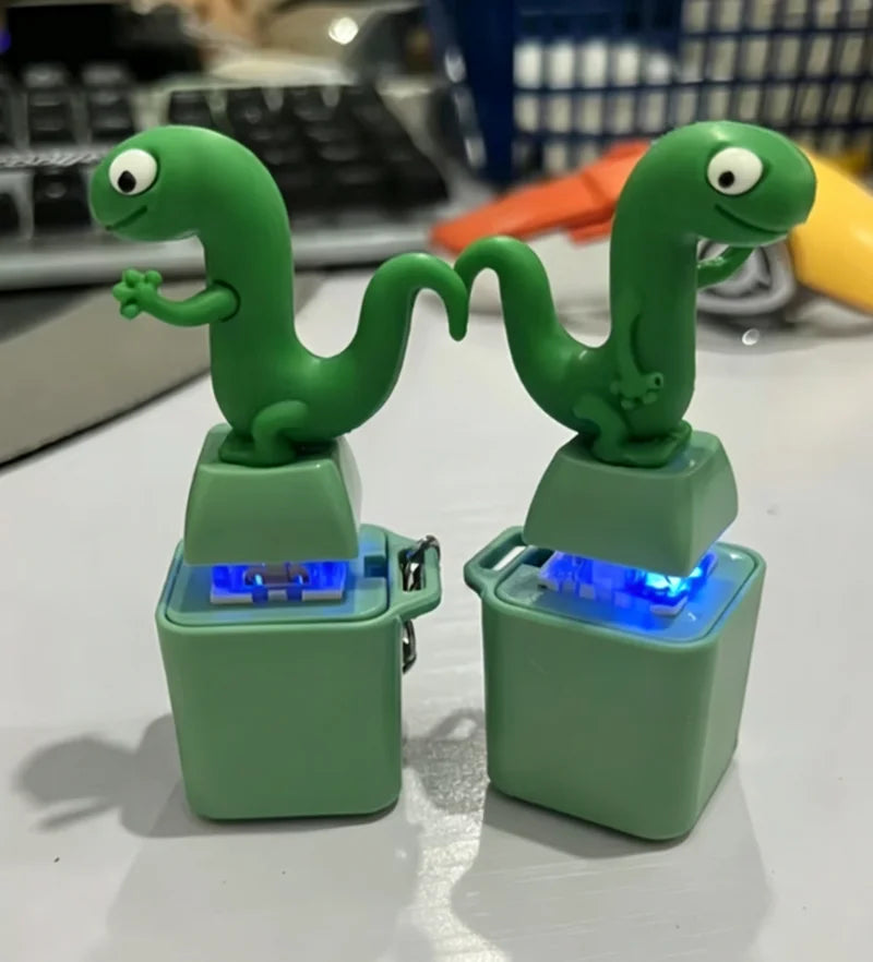 Rechargeable Squeeze Stress Relief Toy Cute Frog Keychain Pendant With Sound Portable Decompression Artifact Gift For Boys