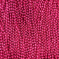 Mardi Gras Beads 33 inch 7mm, 12 Dozen, 144 Pieces, Hot Pink Necklaces with Doubloon