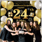 24Th Happy Birthday Banner Birthday Decorations For Men Birthday Party Decorations Birthday Backdrop