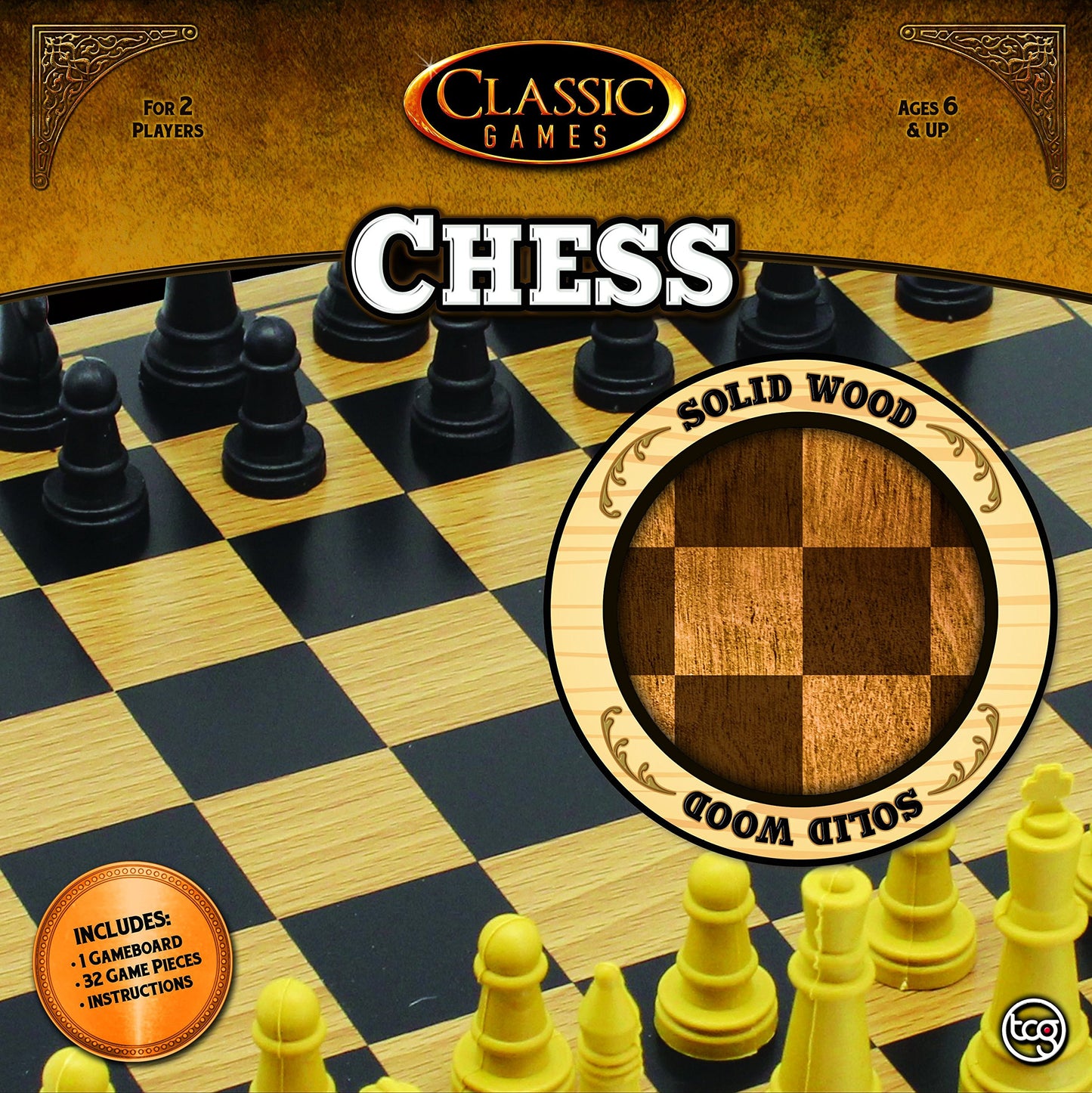 The Canadian Group Tcg Toys Solid Wood Chess Set, 10'