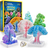 National Geographic Kids Crystal Growing Kit - Grow 6 Crystal Trees In Just 6 Hours, Educational Stem Craft Kit With Art Supplies And Geode Specimen