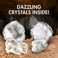 Break Open 12 Geodes - Geode Kit with 12 enhanced  Break Your Own Geodes Filled with Crystals  Geology Gifts  Science Toys  Earth Science Kit  Crystals for Kids  Fun Stuff for Kids