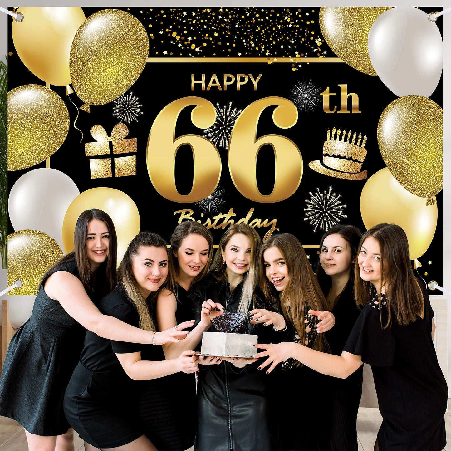 66Th Happy Birthday Banner Birthday Decorations For Men Birthday Party Decorations Birthday Backdrop