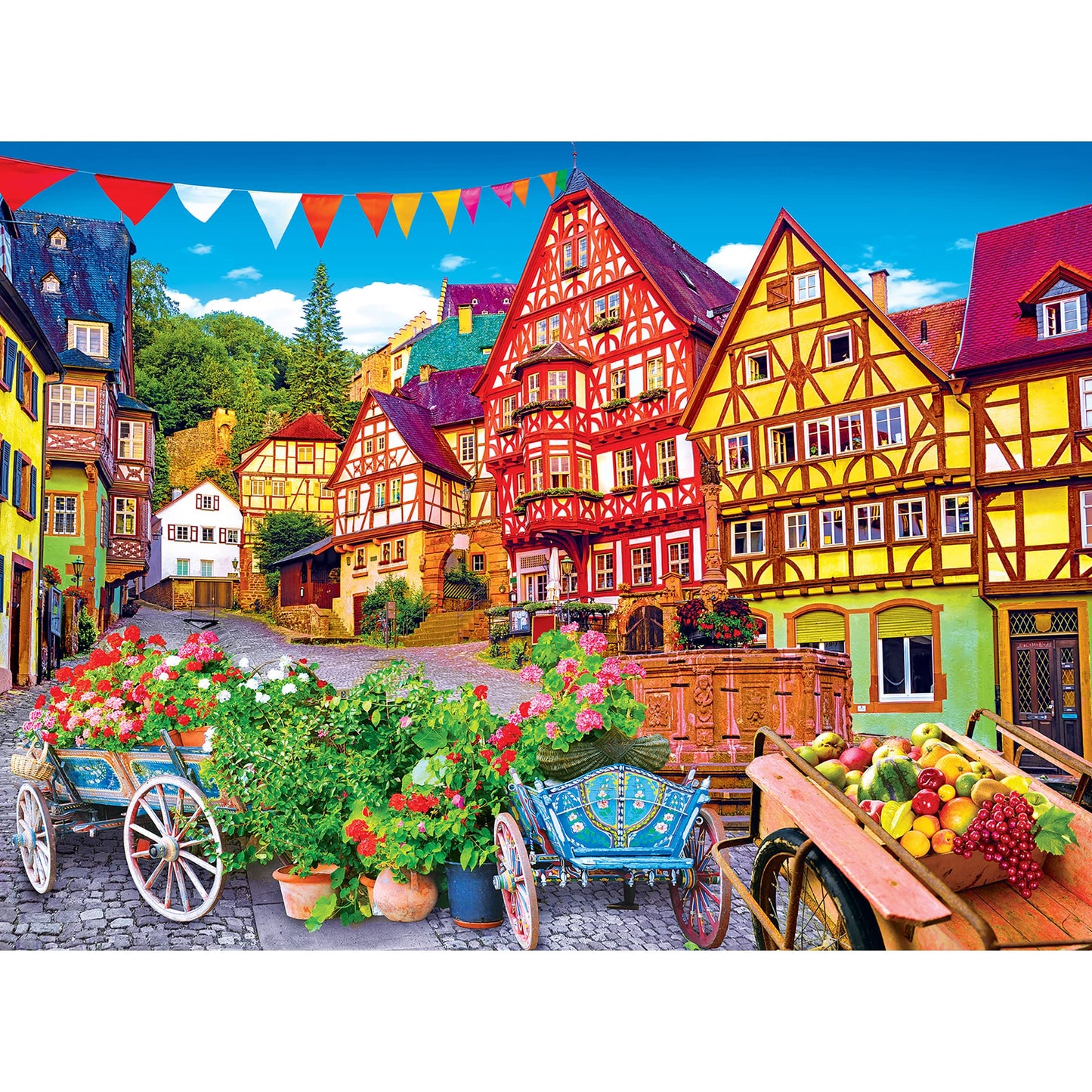 RoseArt - Kodak enhanced - Colorful European Town - 1000 Piece Jigsaw Puzzle for mature-themeds