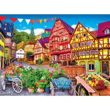 RoseArt - Kodak enhanced - Colorful European Town - 1000 Piece Jigsaw Puzzle for mature-themeds