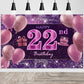 22Nd Birthday Decorations For Girls Imisi Happy Birthday Banner Pink Decorations For A Party Birthday Backdrop For Women