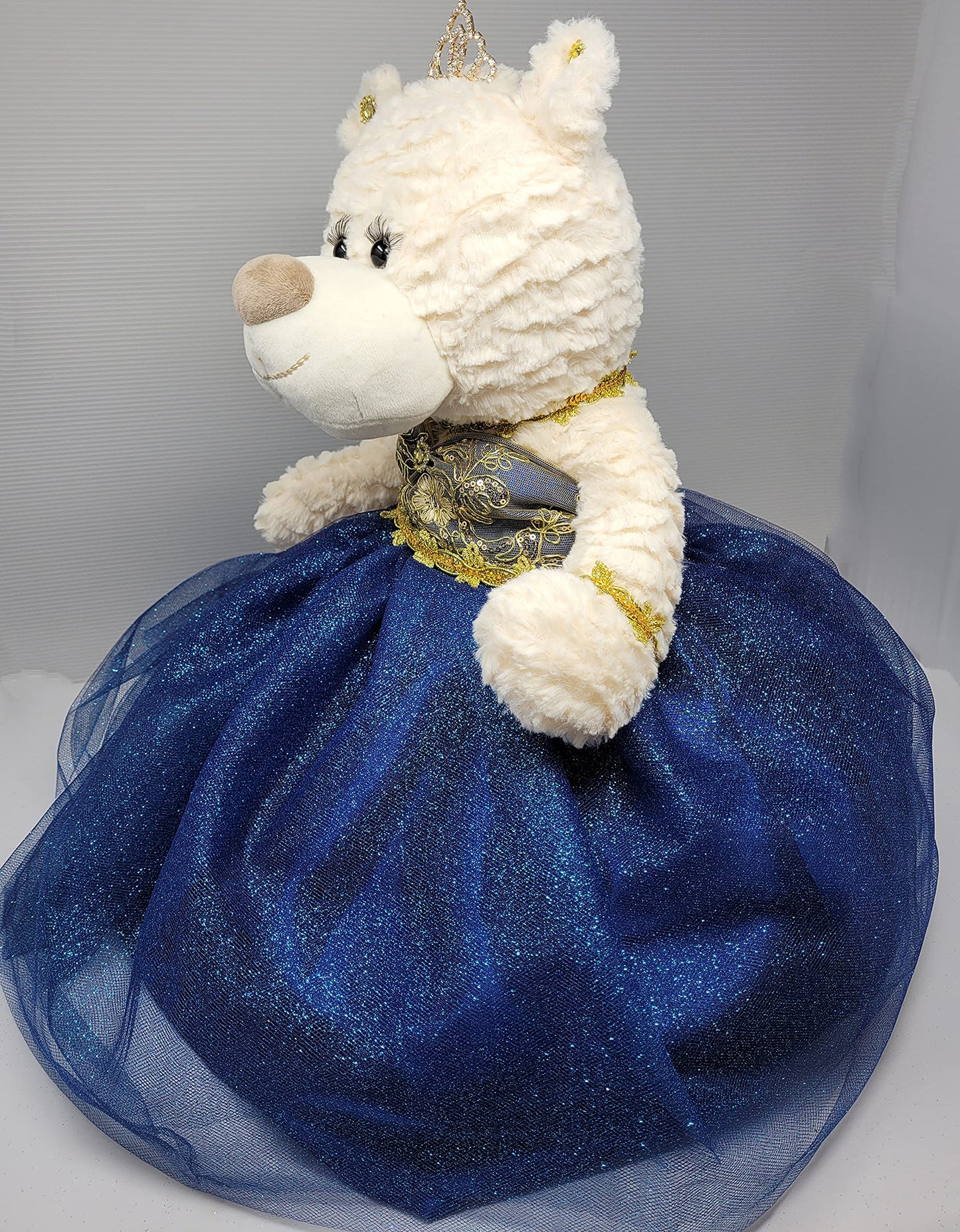 Kinnex Collections Since 1997 20' Quince Anos Quinceanera Last Doll Teddy Bear With Dress (Centerpiece) ~Navy Blue~ Arc16831-16