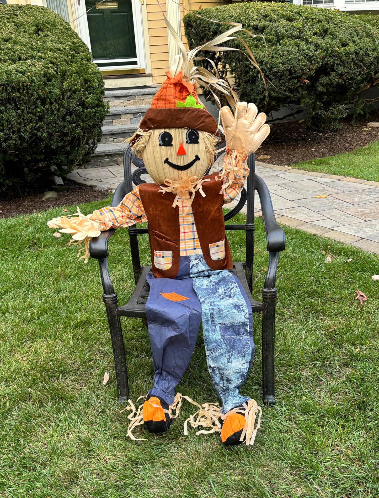 WORTH IMPORTS 60 Life Size Harvest Sitting Scarecrow