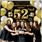 52Nd Happy Birthday Banner Birthday Decorations For Men Birthday Party Decorations Birthday Backdrop
