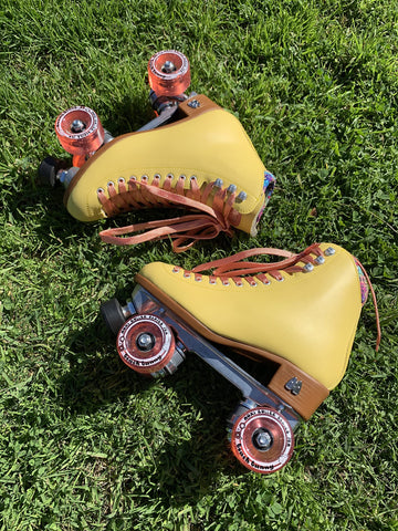Moxi Beach Bunny Roller Skates - Fashionable Womens Roller Skates | Strawberry Lemonade | Size 10