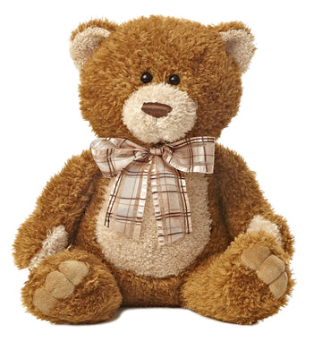 Aurora® Snuggly Bear Brown Sugar™ Stuffed Animal - Comforting Companion - Imaginative Play - 12 Inches
