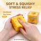 High Quality Simulation Cheese Building Block Squeeze Toy Slow Rising Stress Relief Sensory Fidget Toy for Kids Friends Students Christmas Halloween Party Birthday Gift Goodies