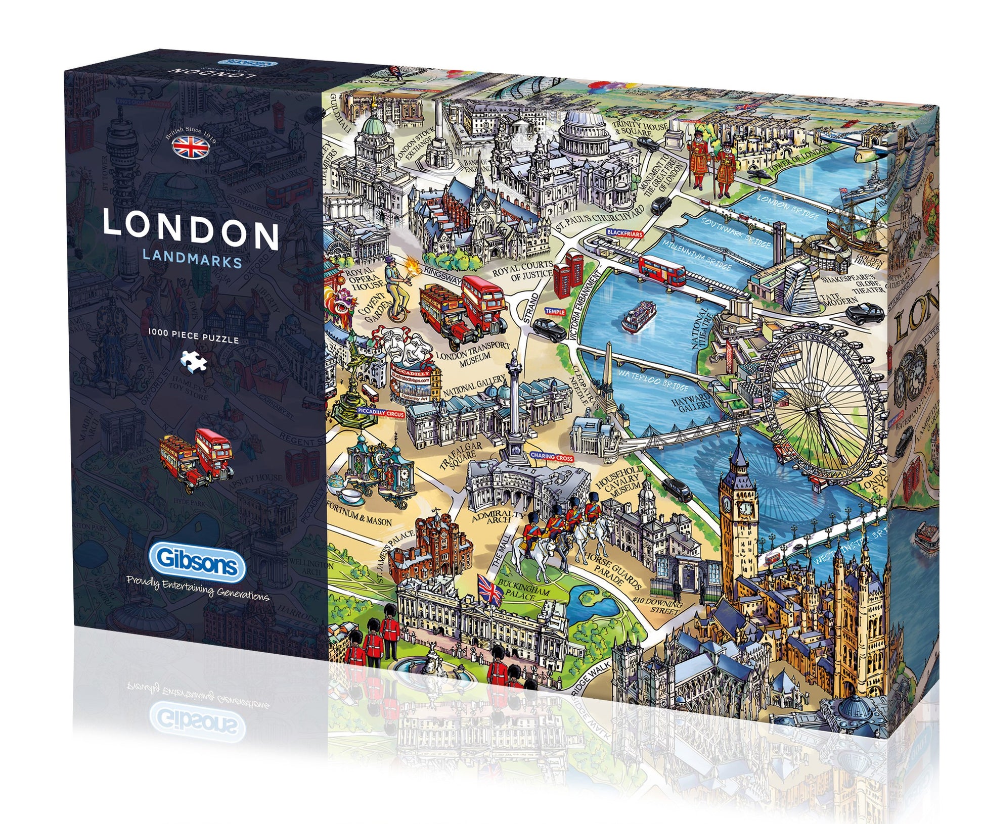 London Landmarks 1000 Piece Jigsaw Puzzle | Sustainable Puzzle For Adults | Premium 100% Recycled Board | Great Gift For Adults 