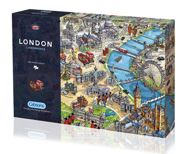 London Landmarks 1000 Piece Jigsaw Puzzle | Sustainable Puzzle For Adults | Premium 100% Recycled Board | Great Gift For Adults 