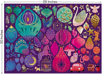 Christmas Puzzle - Christmas Cornucopia | Christmas Puzzles 1000 Pieces | Puzzles For Adults 1000 Pieces And Up | Puzzle Jigsaws Size 28 X 20 Inches | Elena Essex Puzzles