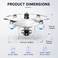 ZNLYRION Brushless Drone KY102 With Screen Remote 360 Obstacle Avoidance HD Dual Camera Optical Flow Hover Color LED Light RC Aerial Quadcopter