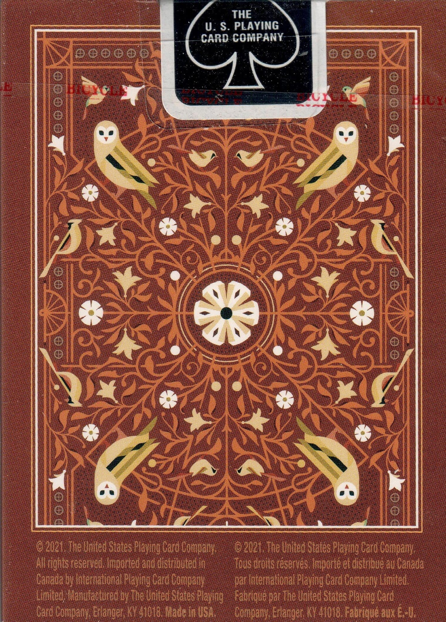 Bicycle Aviary Orange Playing Card Deck