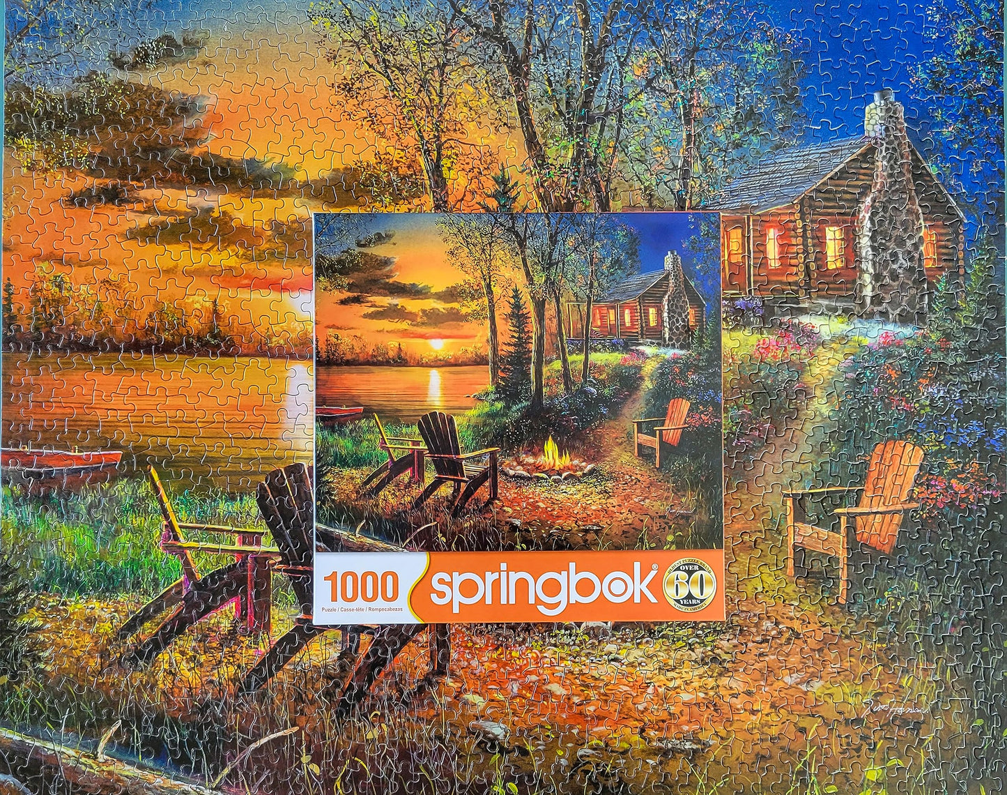 Springbok's 1000 Piece Jigsaw Puzzle Summer Sunset - Made in USA