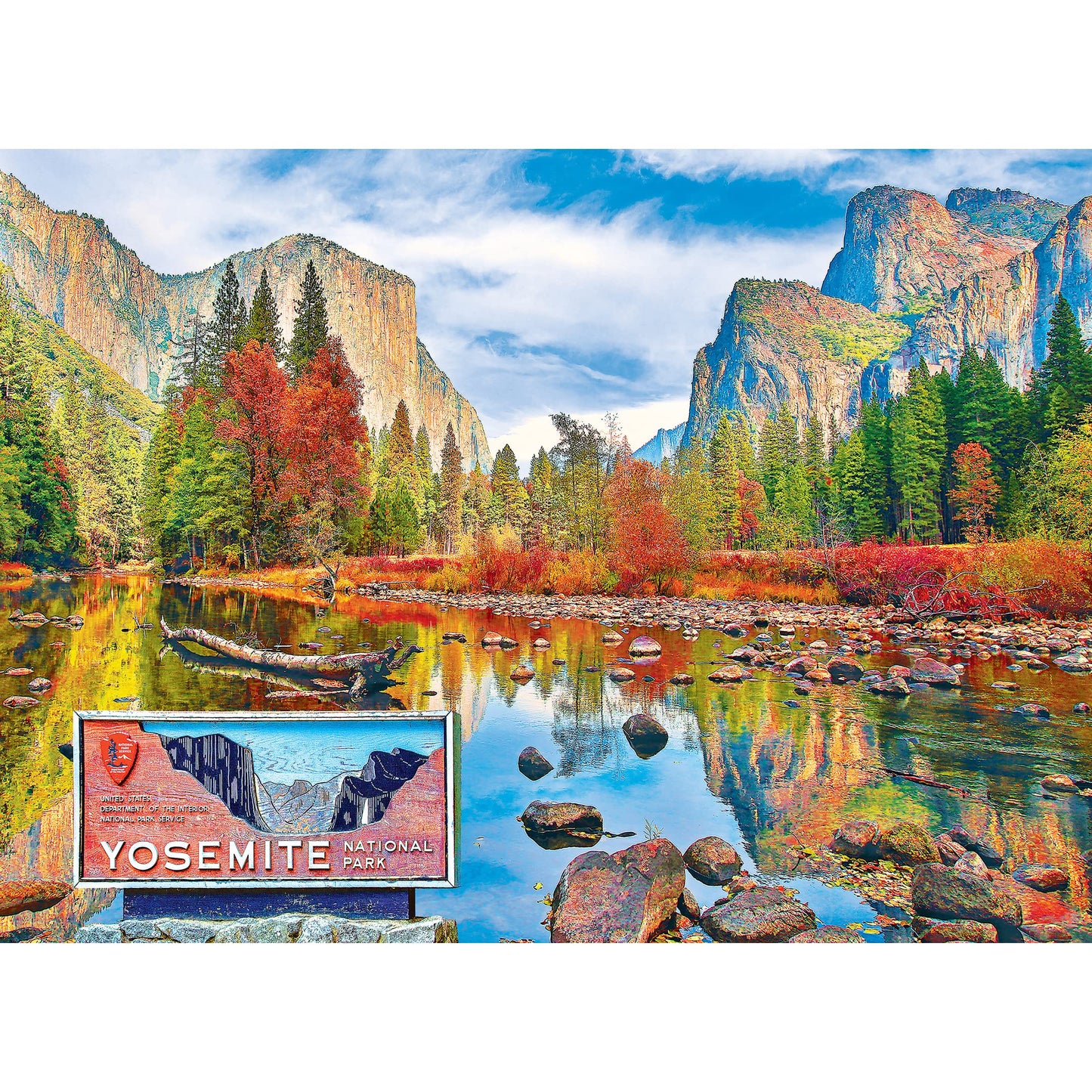 RoseArt - Kodak Premium - El Capitan and Merced River in Autumn, Yosemite National Park - 1500 Piece Jigsaw Puzzle for Adults