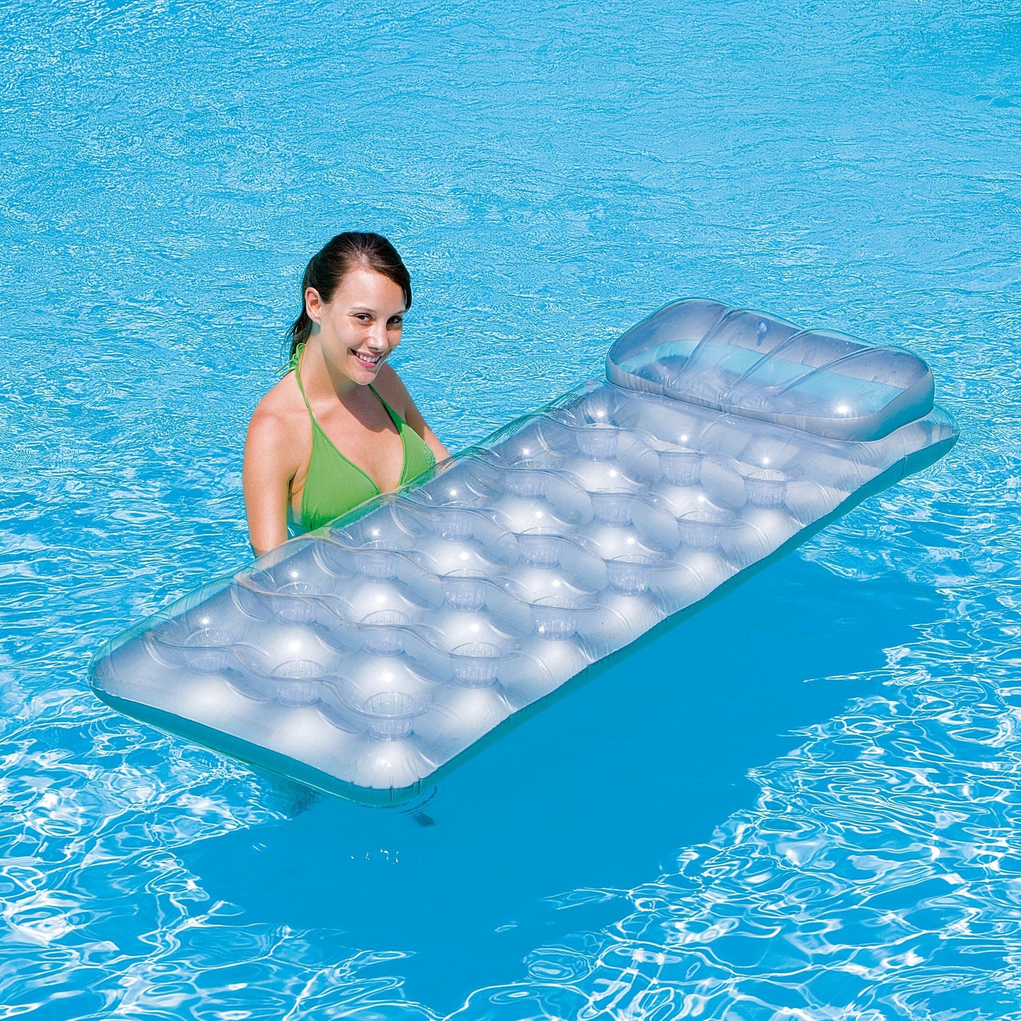 H2OGO! Metal Tech Lounge Inflatable Pool Float