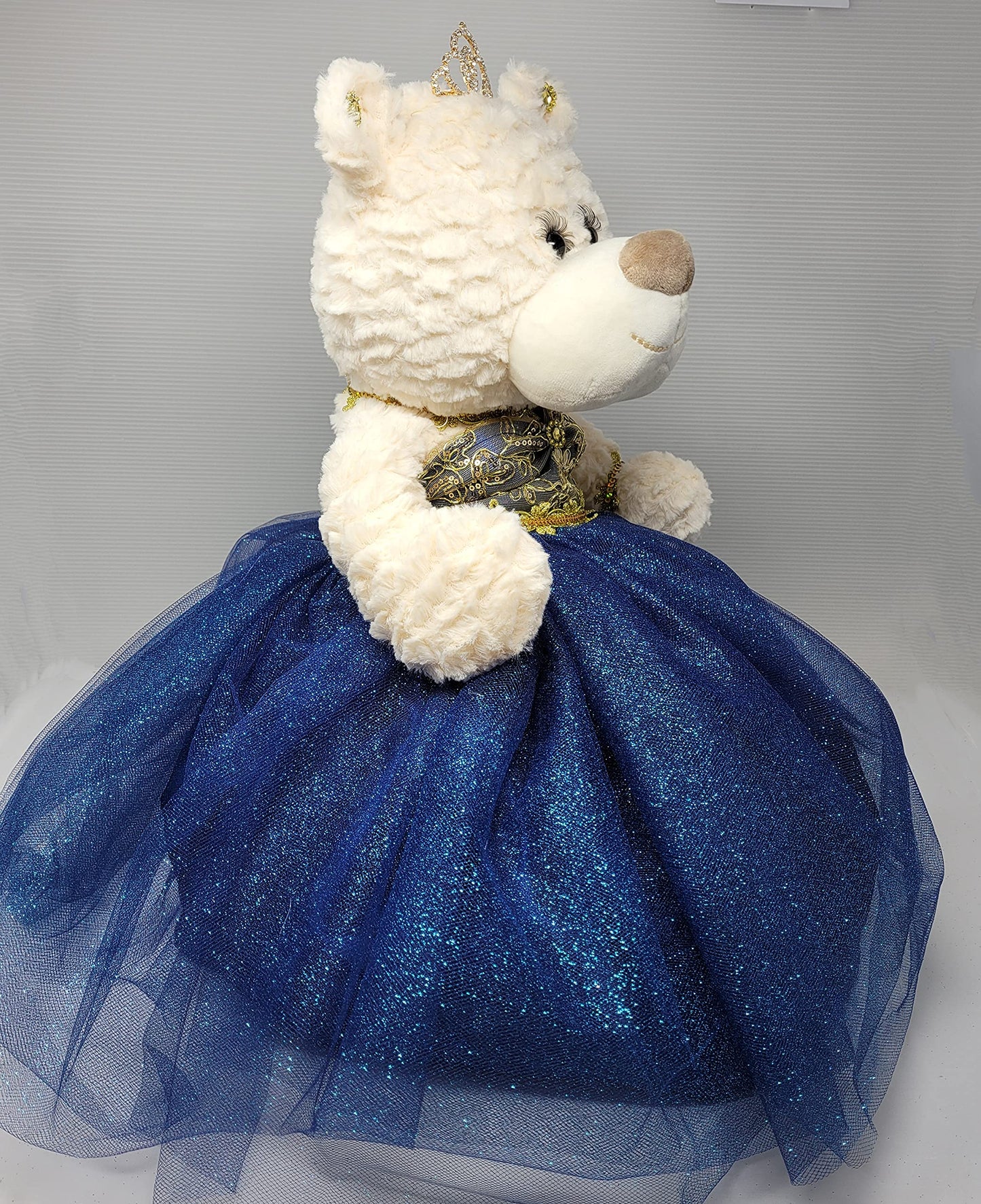 Kinnex Collections Since 1997 20' Quince Anos Quinceanera Last Doll Teddy Bear With Dress (Centerpiece) ~Navy Blue~ Arc16831-16