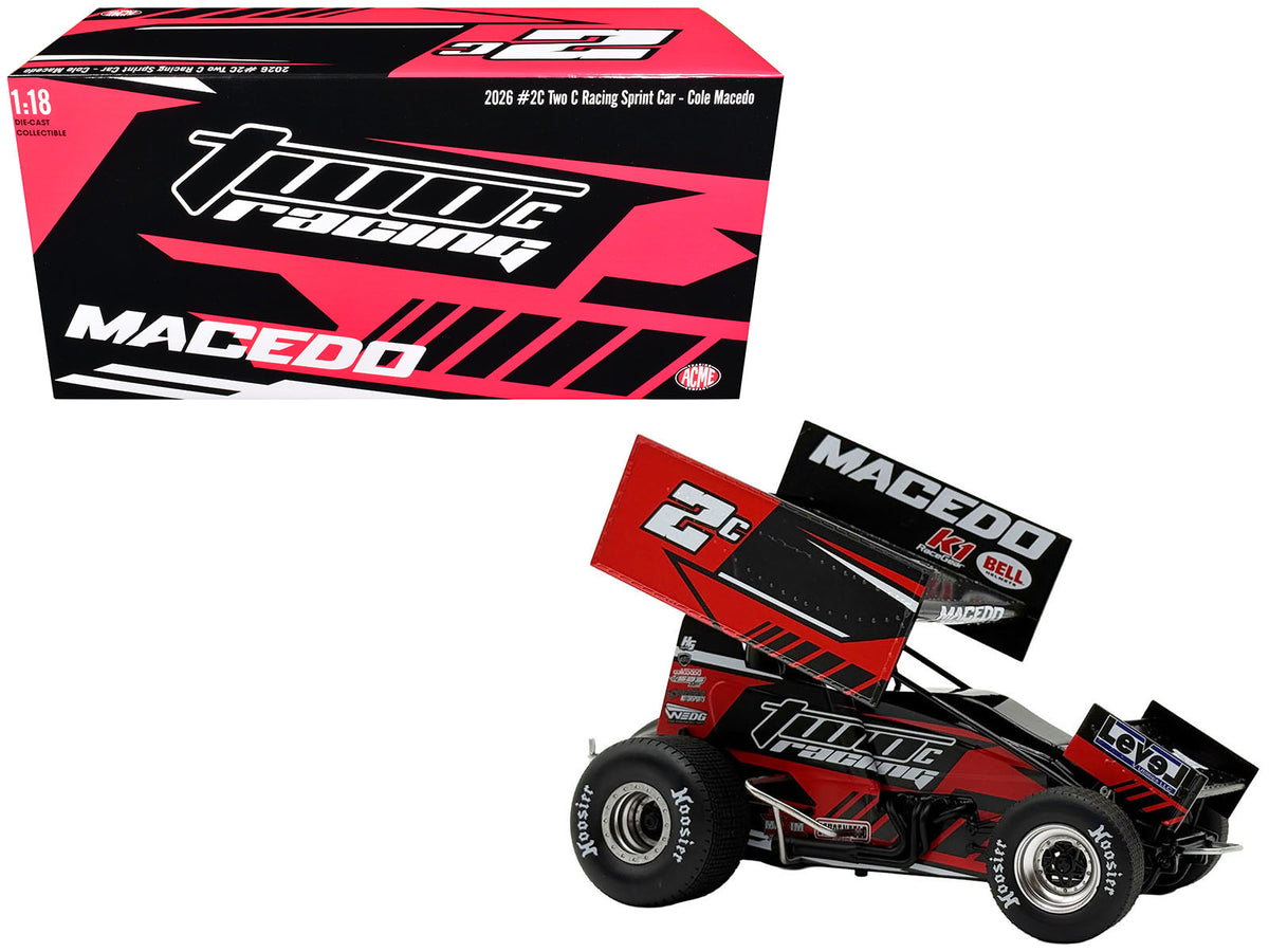 Winged Sprint Car #2C Cole Macedo inchTwo C Racinginch (2026) 1/18 Diecast Model Car by ACME